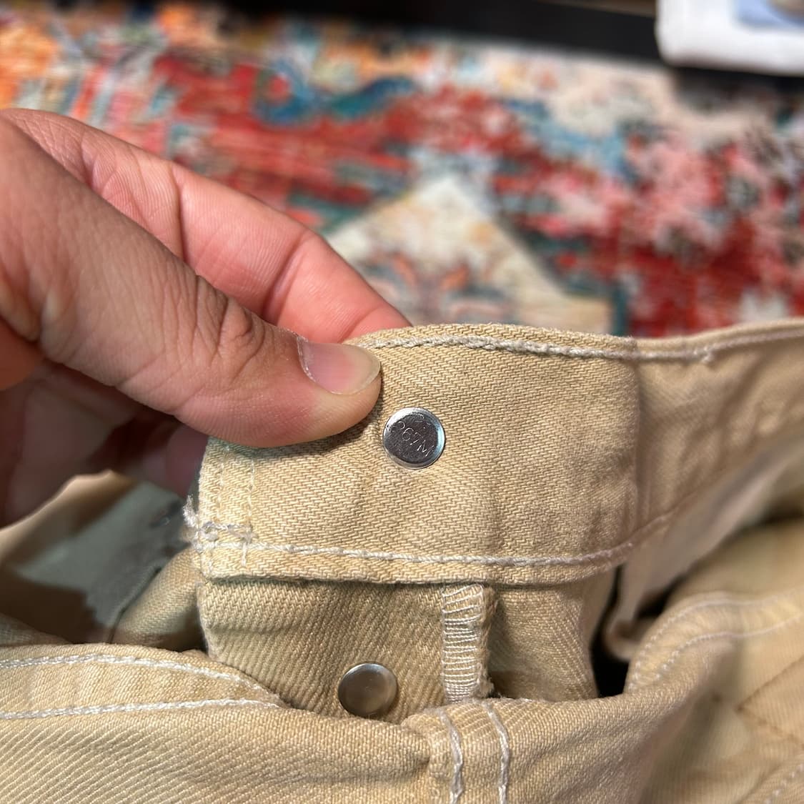 [34] 00s 리바이스 501 베이지 데님 팬츠 상품이미지10