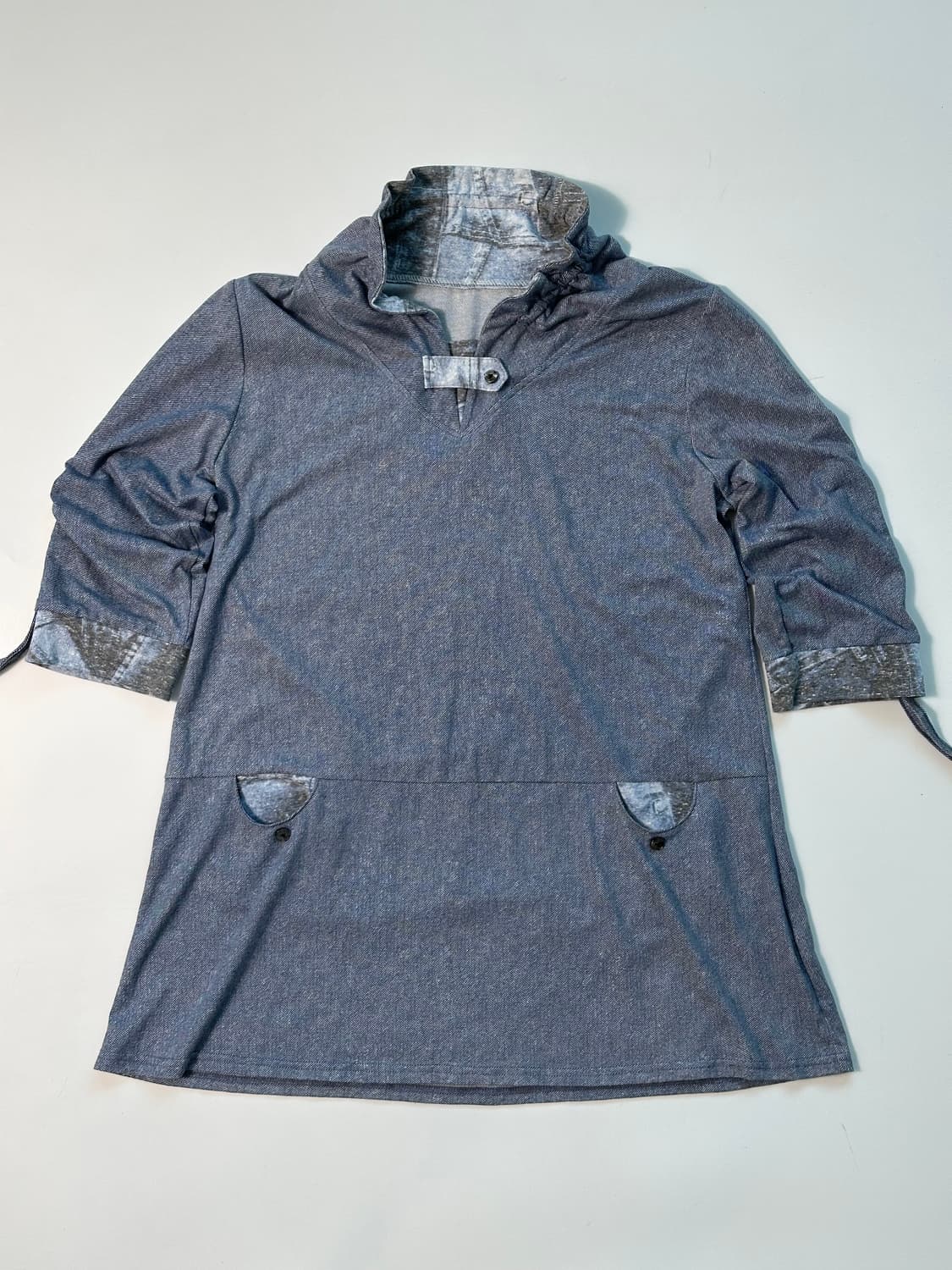 블루 스트링 소매 원피스  상품이미지9