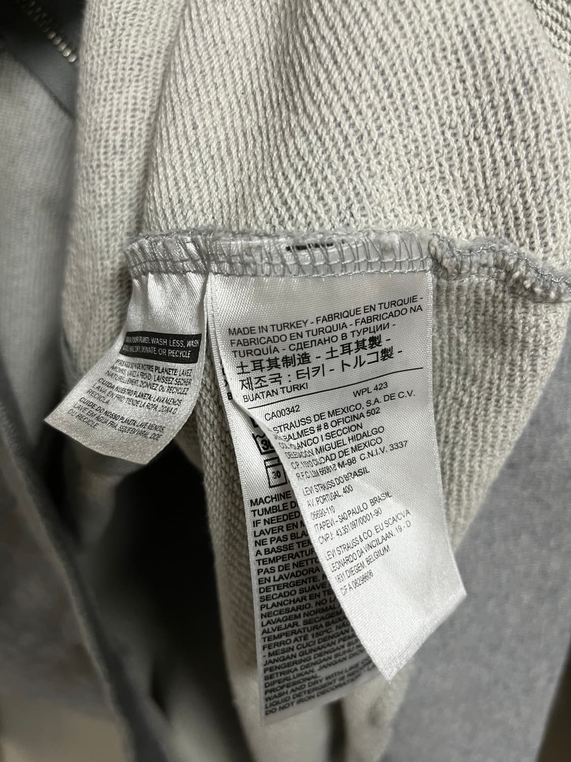 리바이스 회색 후드집업 상품이미지5