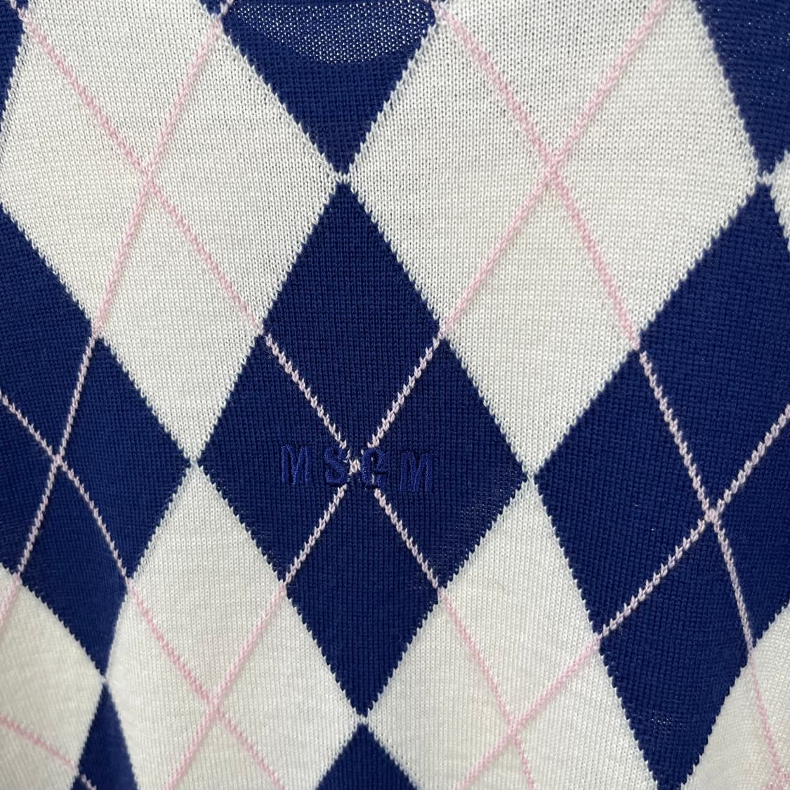 msgm 아가일 가디건 XS 상품이미지6