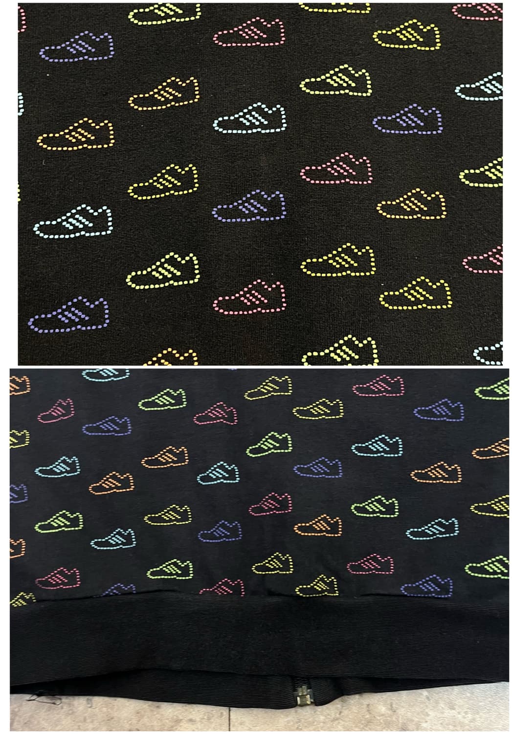 아디다스 슈즈 패턴 후드집업 블랙 105 #csz3239 상품이미지8