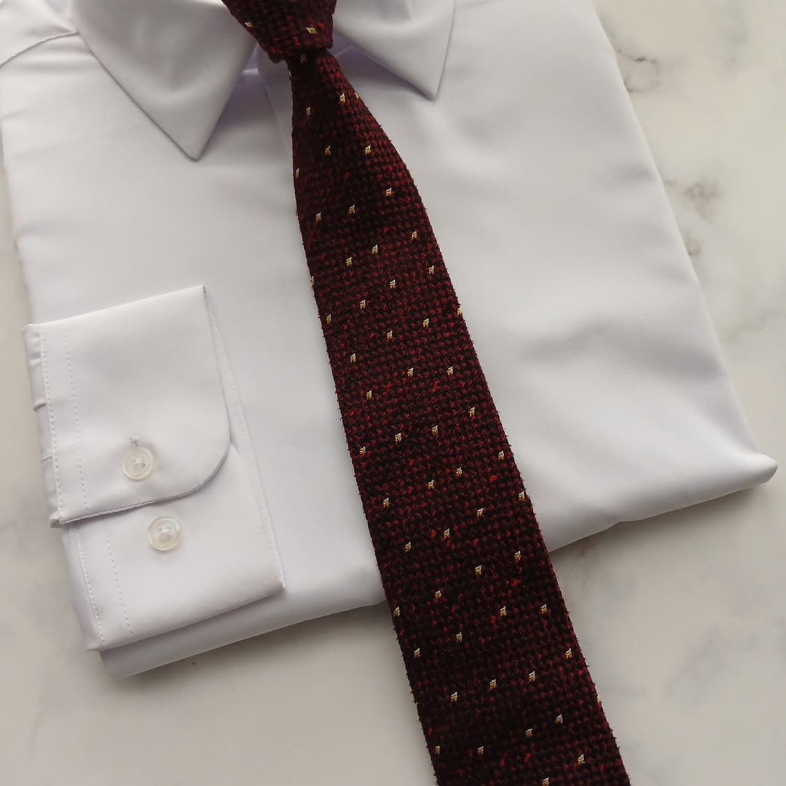 커스텀멜로우 실크 버건디 슬림 넥타이 7.2cm A+등급 A18615 상품이미지4