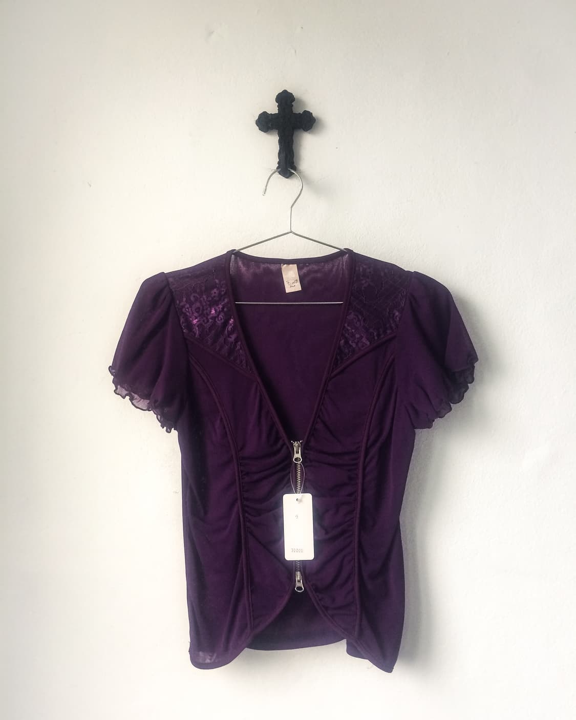 Rozen cavalier shirring zip up 상품이미지1