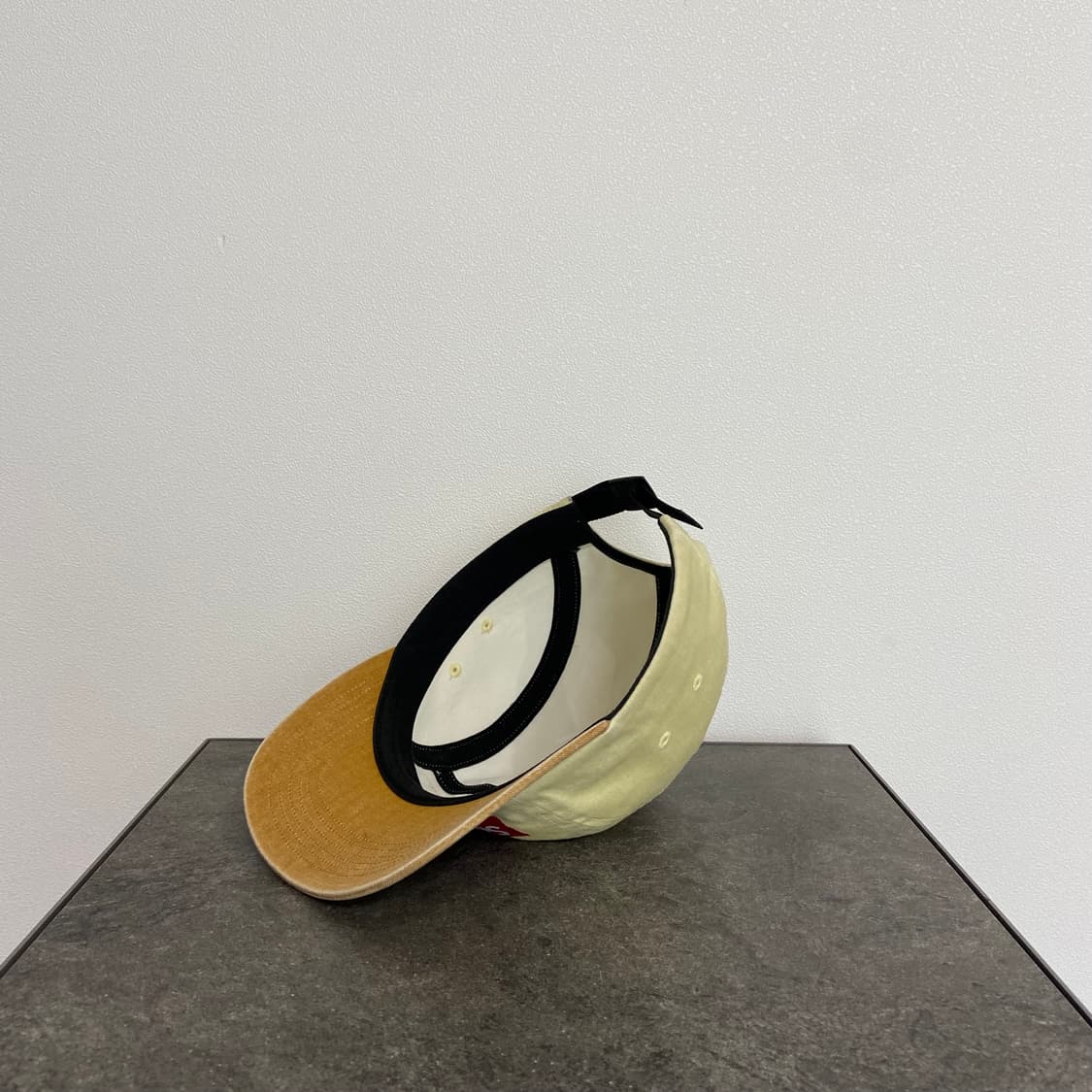 슈프림 투톤 내츄럴 탄 레드 박스로고 캠프캡 모자 상품이미지6