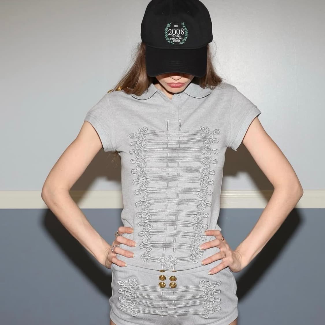 그레이톱+반바지 세트 상품이미지1