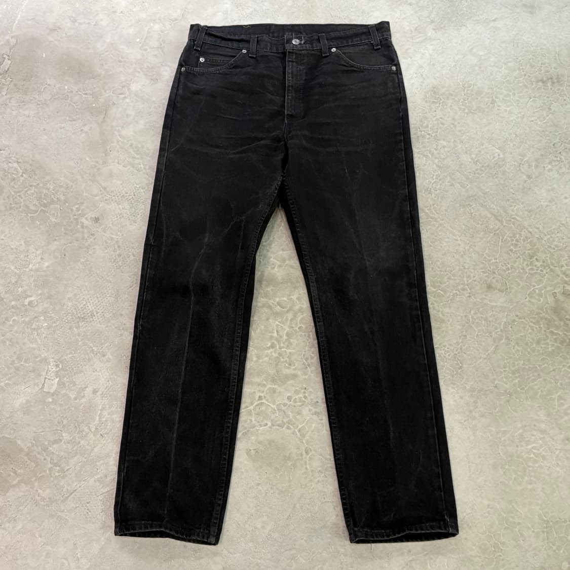 [36/32] 90s USA🇺🇸 리바이스 505 오렌지 탭 블랙 흑청 상품이미지1