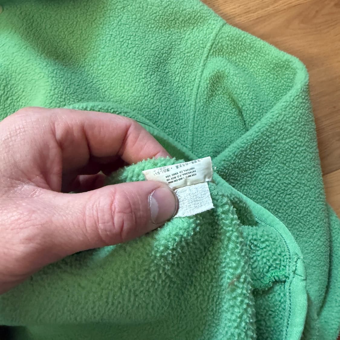 90s 파타고니아 신칠라 스냅-T 그린/블루 USA 상품이미지5