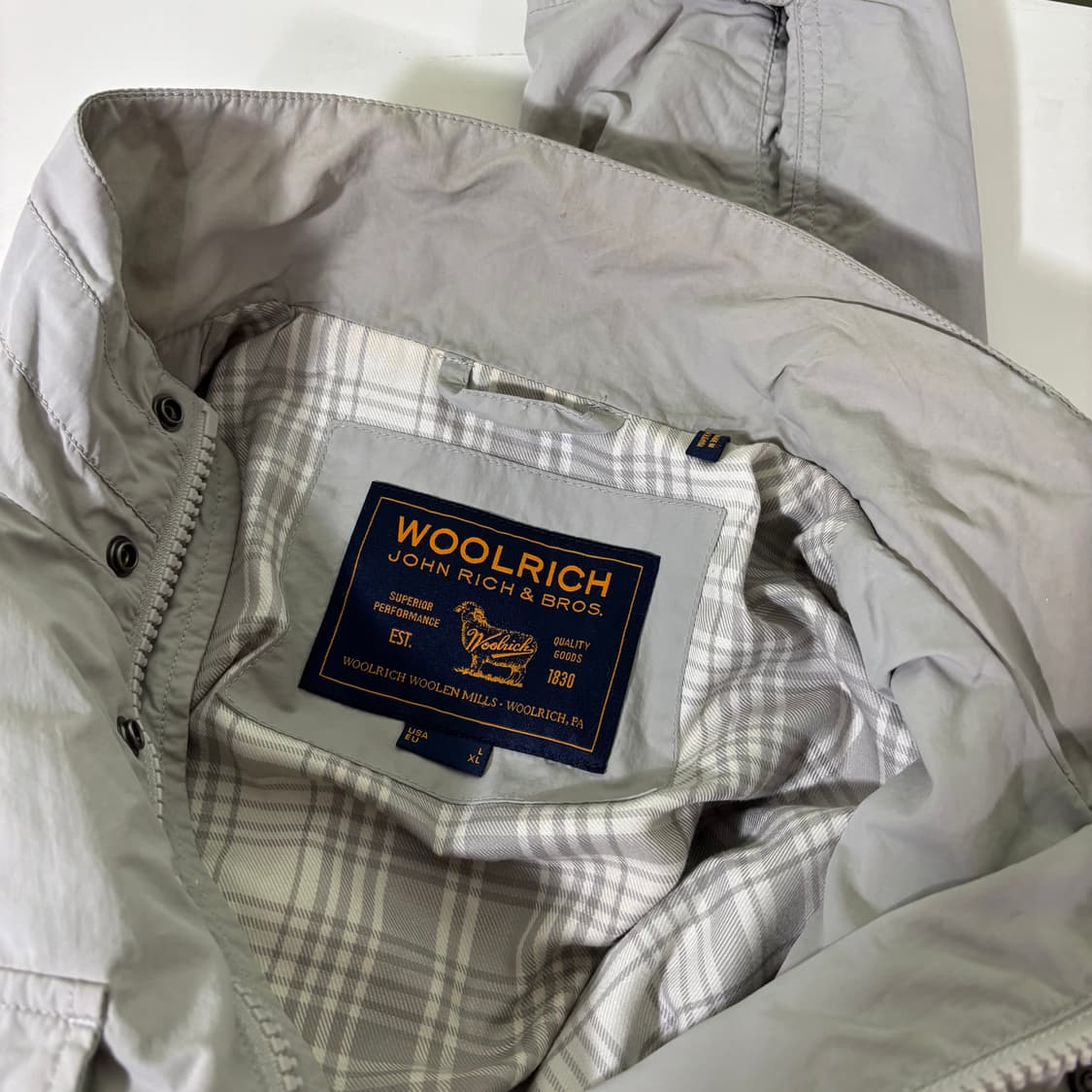 L 울리치 라이트그레이 바람막이 야상자켓 상품이미지6