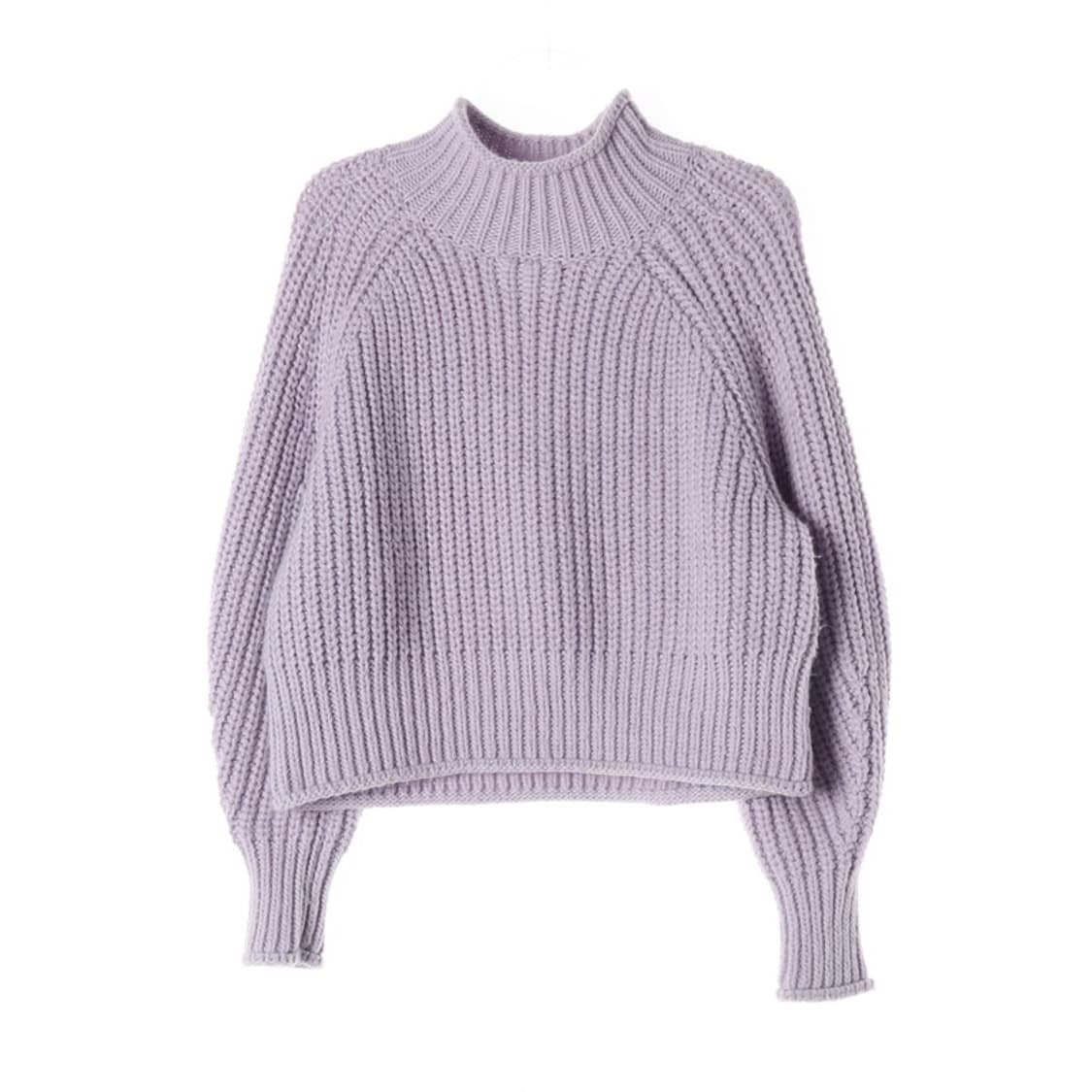 에이치앤엠 라벤더 모크넥 청키 니트 M 상품이미지1