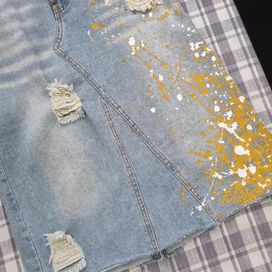 indio 빈티지 페인팅 데님 스커트 1784 상품이미지6