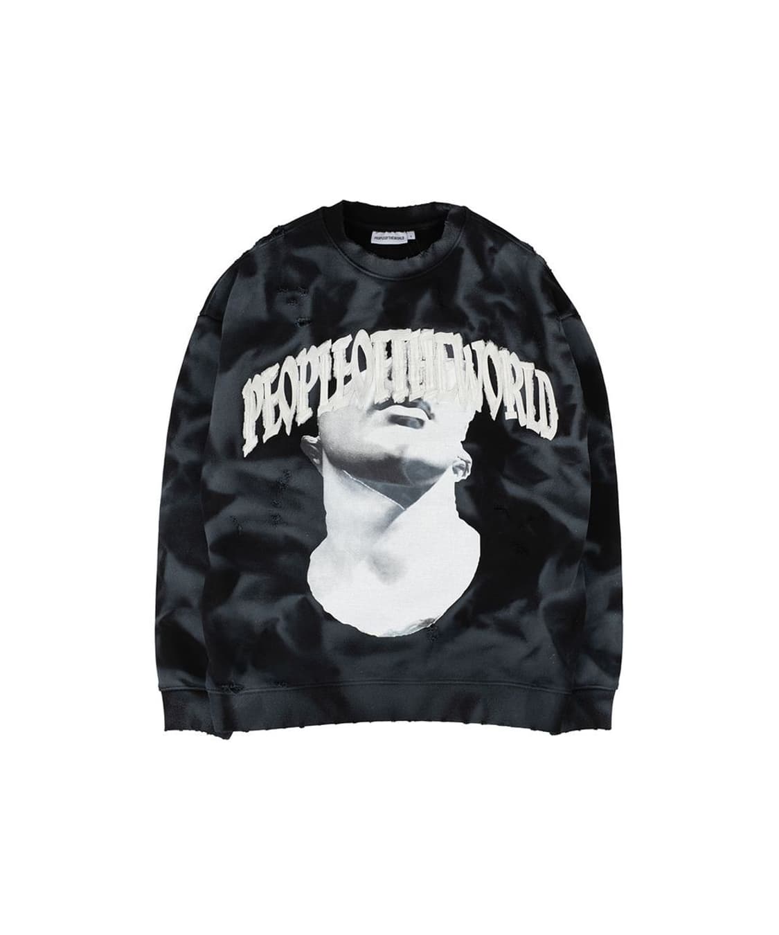 피플오브더월드 데미지 오버 스웨트 셔츠 블랙 맨투맨 XL 상품이미지2