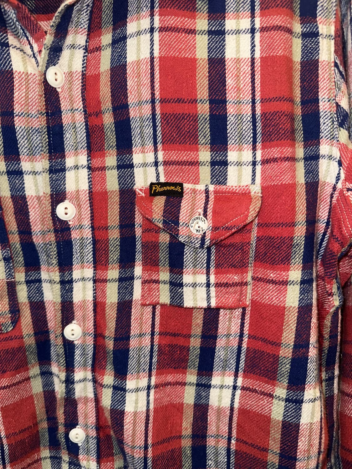 Pherrow’s check pattern pocket shirt 상품이미지8