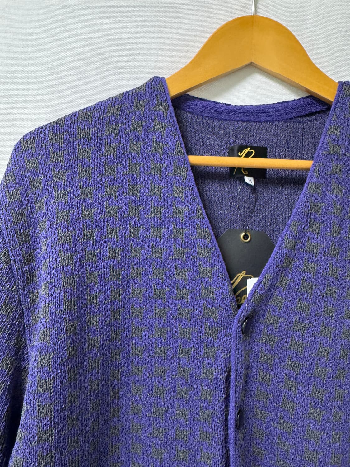 니들스 퍼플 패턴 가디건 M 상품이미지3