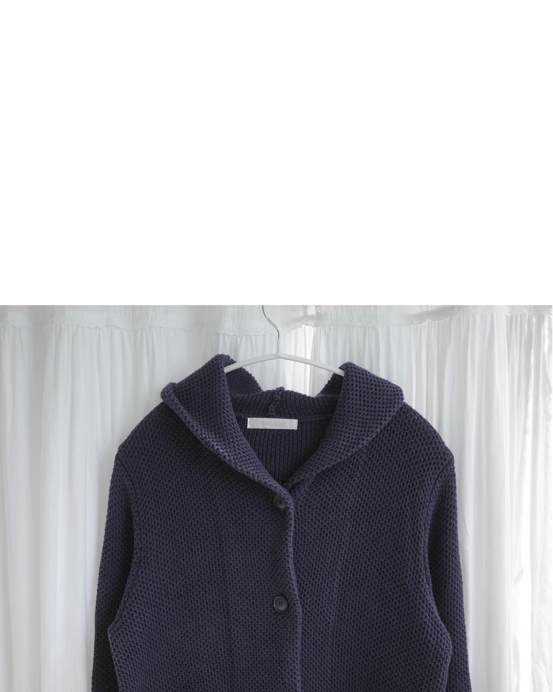 Navy waffle cardigan 상품이미지3