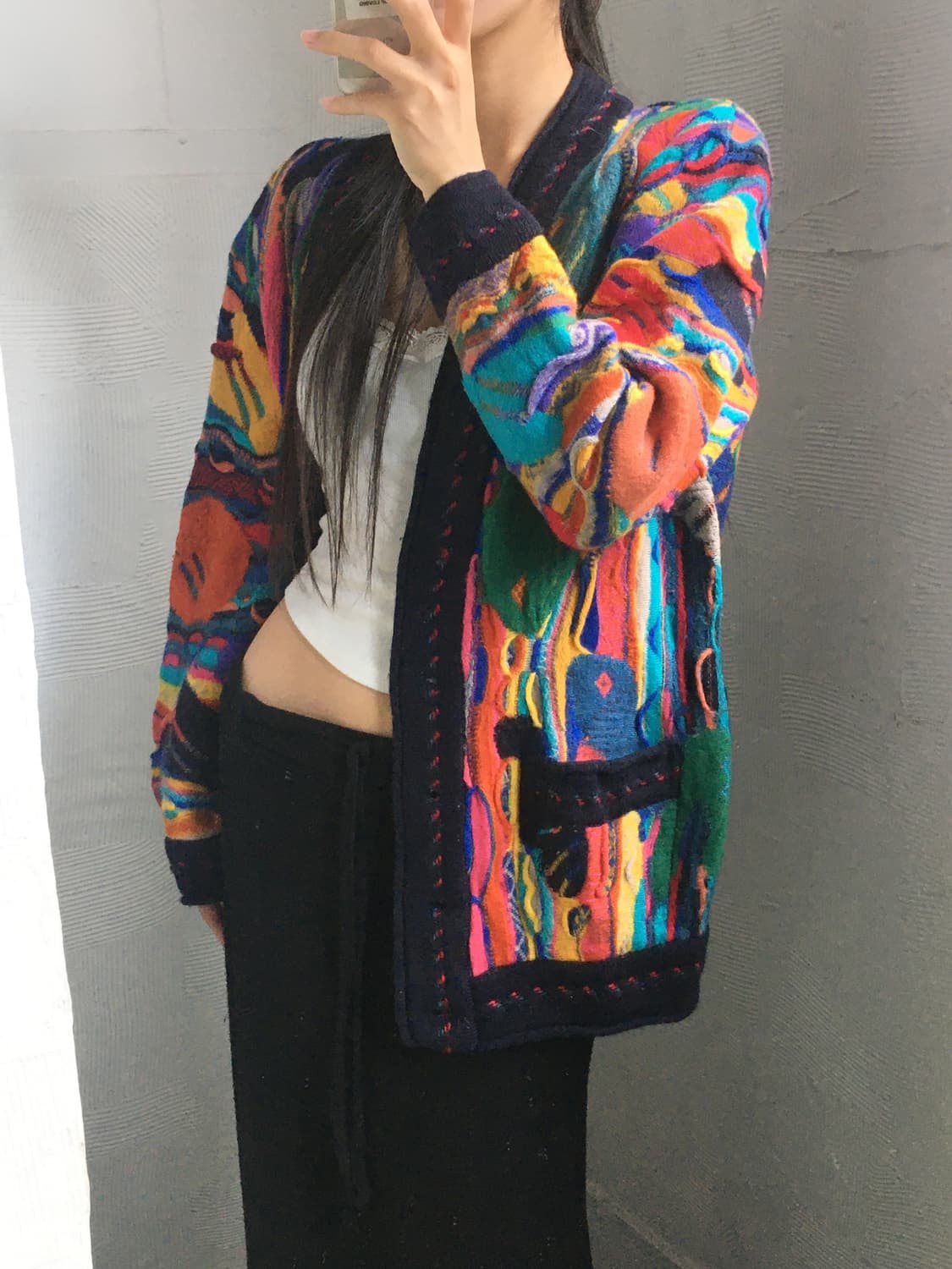 Coogi 쿠지 오스트레일리아 카멜레온 케이블 브이넥 가디건 상품이미지2