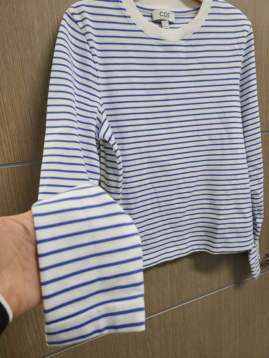 코스 스트라이프 단가라 긴팔티 s 상품이미지3