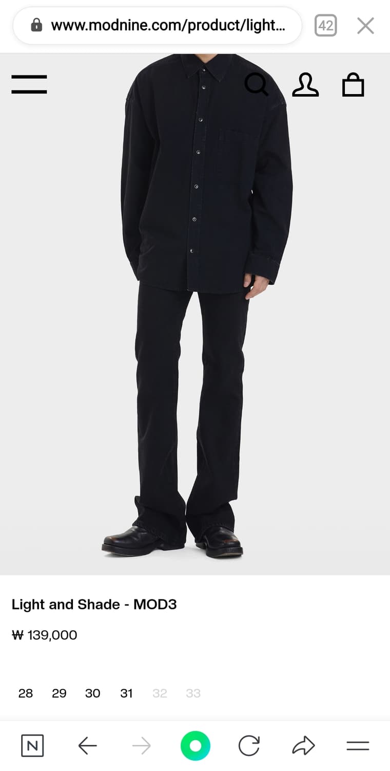 모드나인 블랙진 상품이미지5