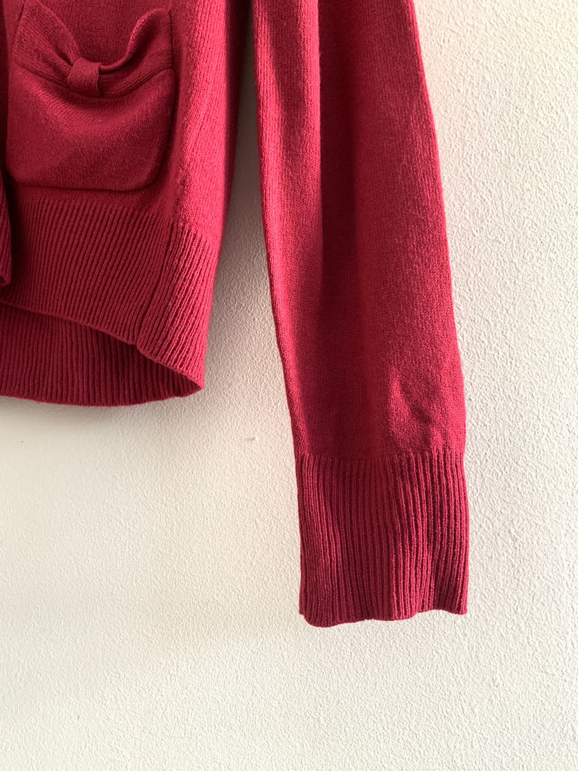 (Vintage)Pocket ribbon button cardigan 상품이미지5