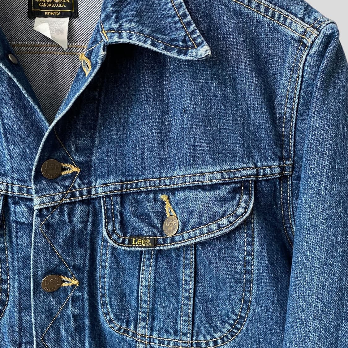 (L)90s Lee 리 0424 데님 트러커자켓 상품이미지4