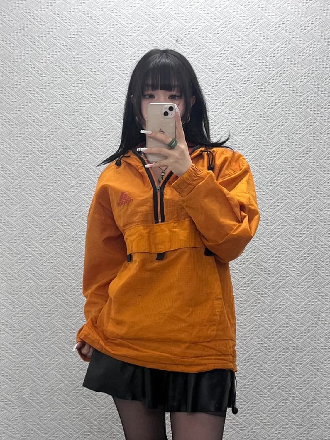 아디다스 재팬 레트로 Y2K 오렌지 바람막이 아노락 105 C10816 상품이미지2