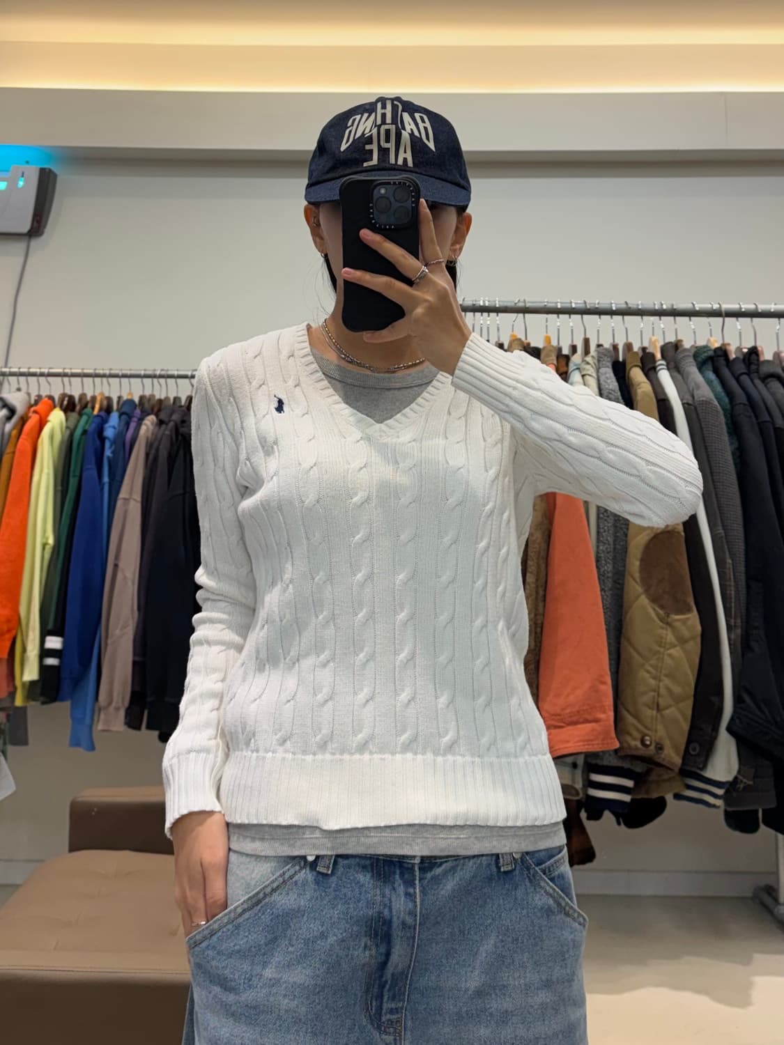 폴로 랄프로렌 브이넥 꽈배기 니트 상품이미지6