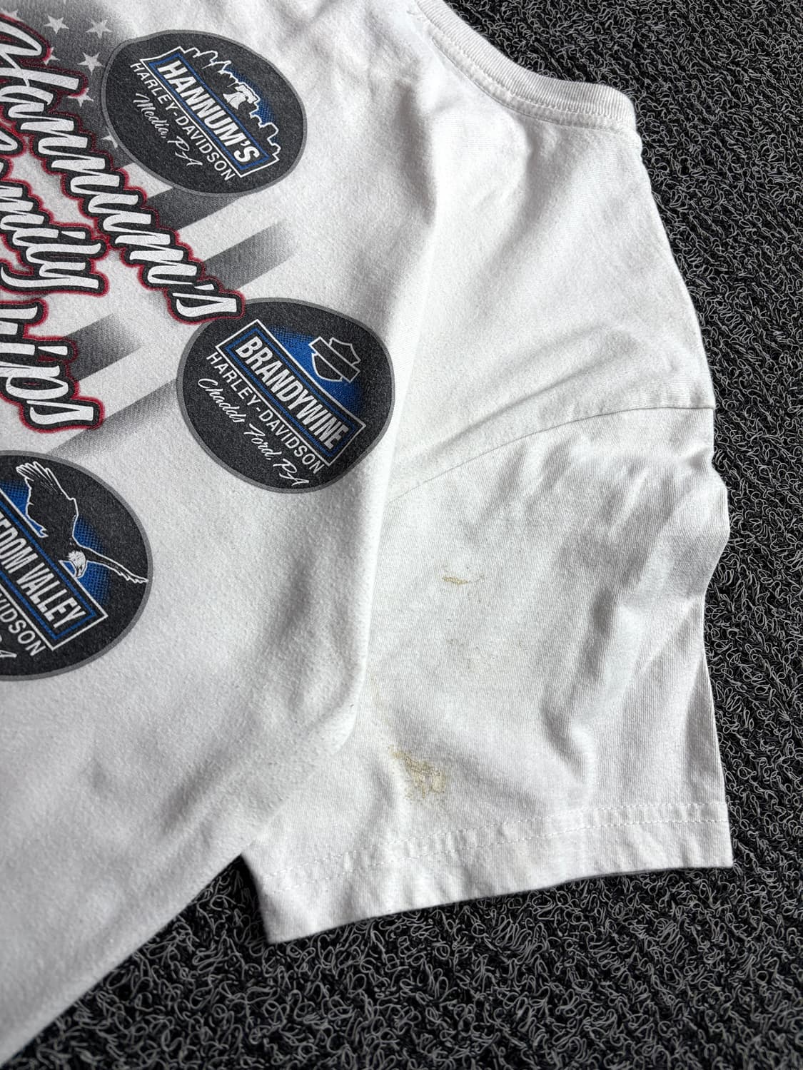 00s 할리데이비슨 USA 성조기 빅로고 바이크 티셔츠 2894 상품이미지4
