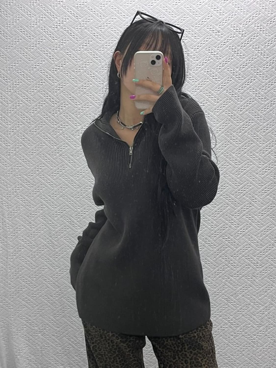 스톤아일랜드 캐주얼 폭닥 반집업 울 니트 105 C06940 상품이미지1