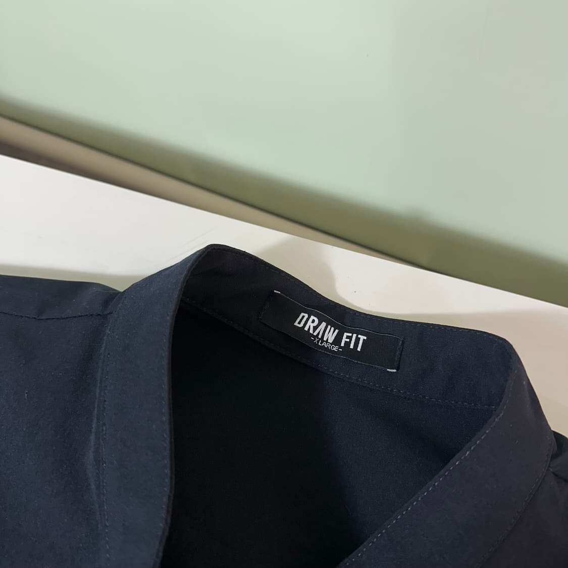 L-XL 드로우핏 블랙 히든헨리넥 폴리 긴팔티 상품이미지2