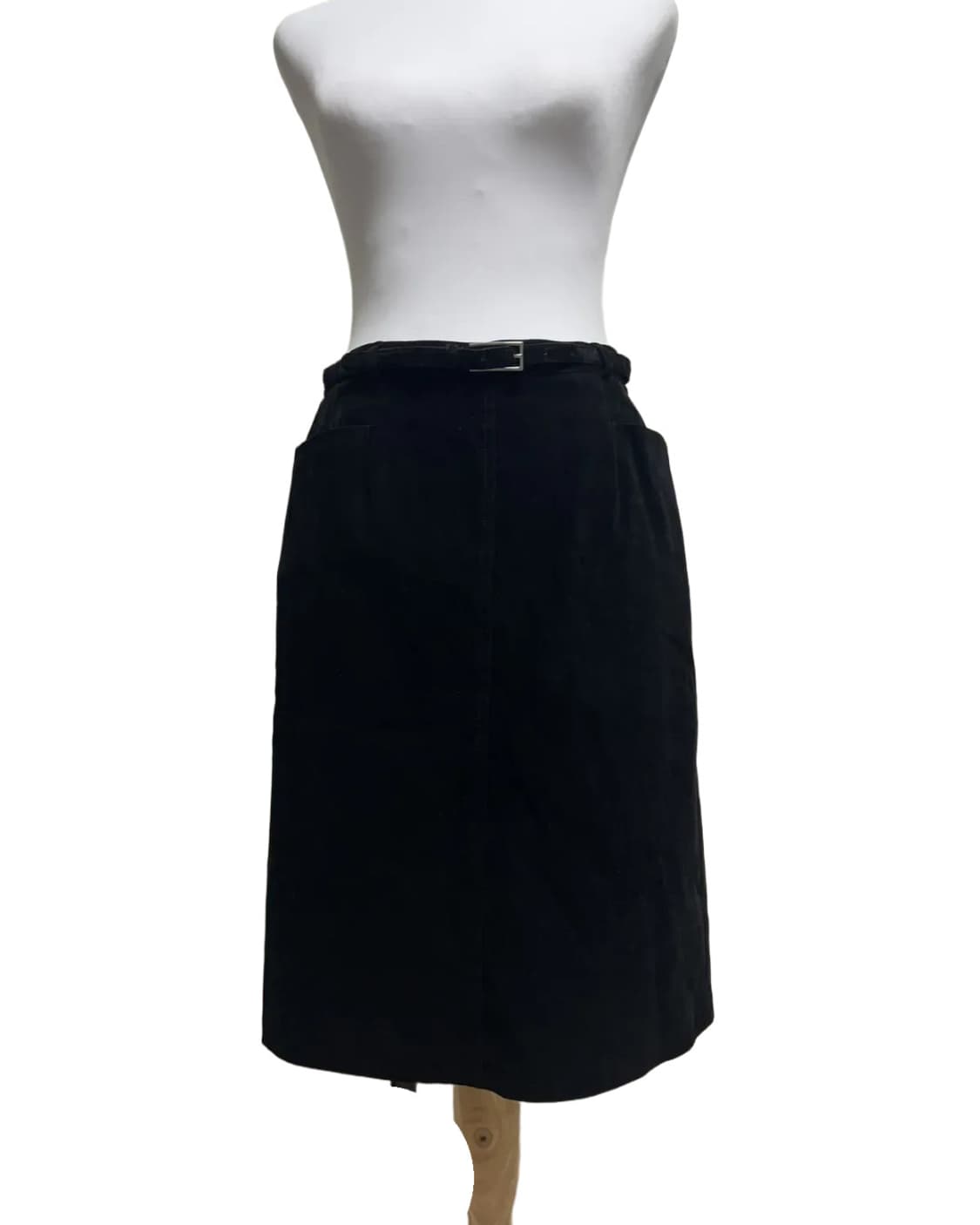 Black suede belted skirt 상품이미지3