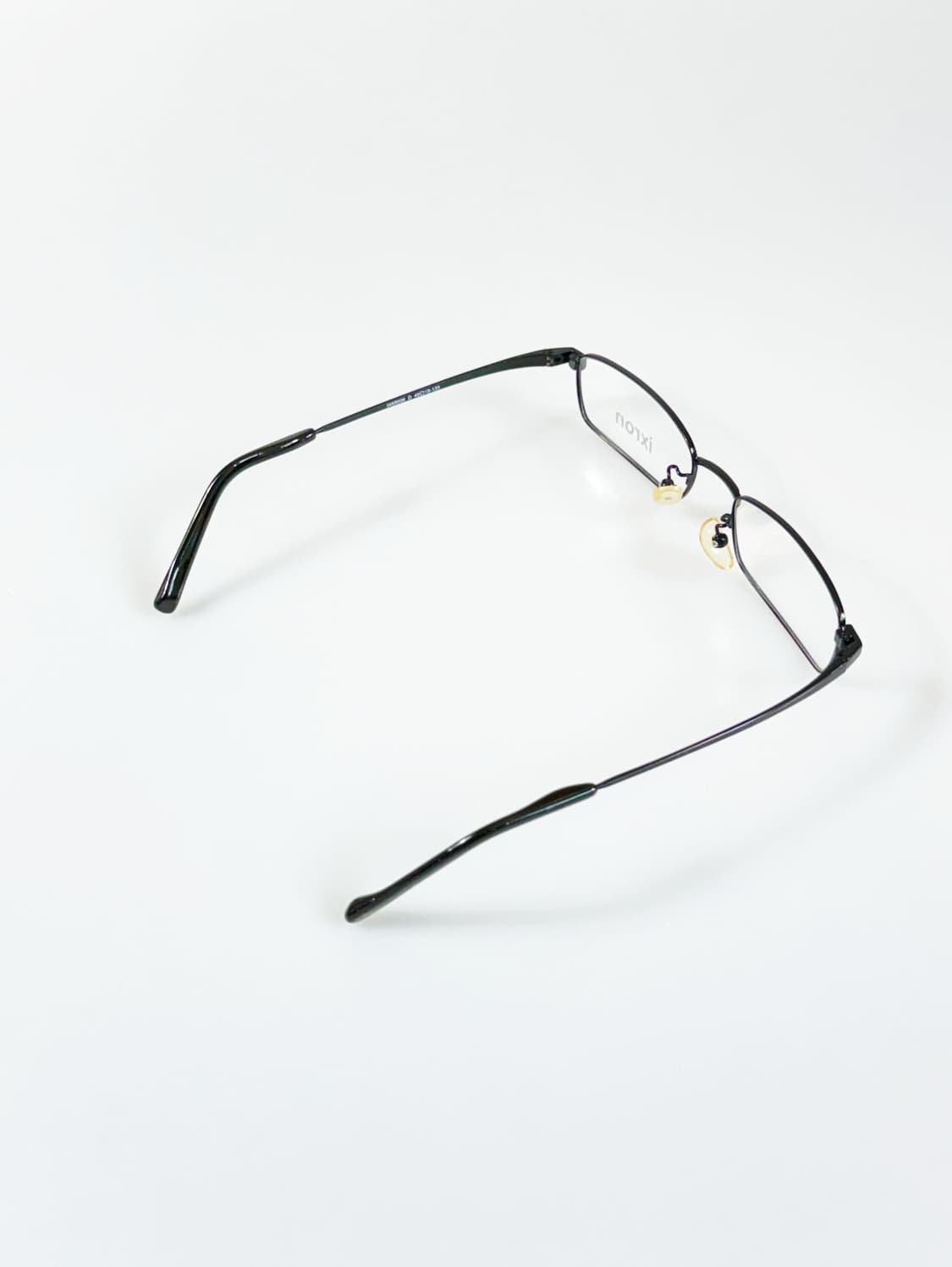 90s IXRON 블랙 메탈 슬림 스퀘어 빈티지 안경 상품이미지4
