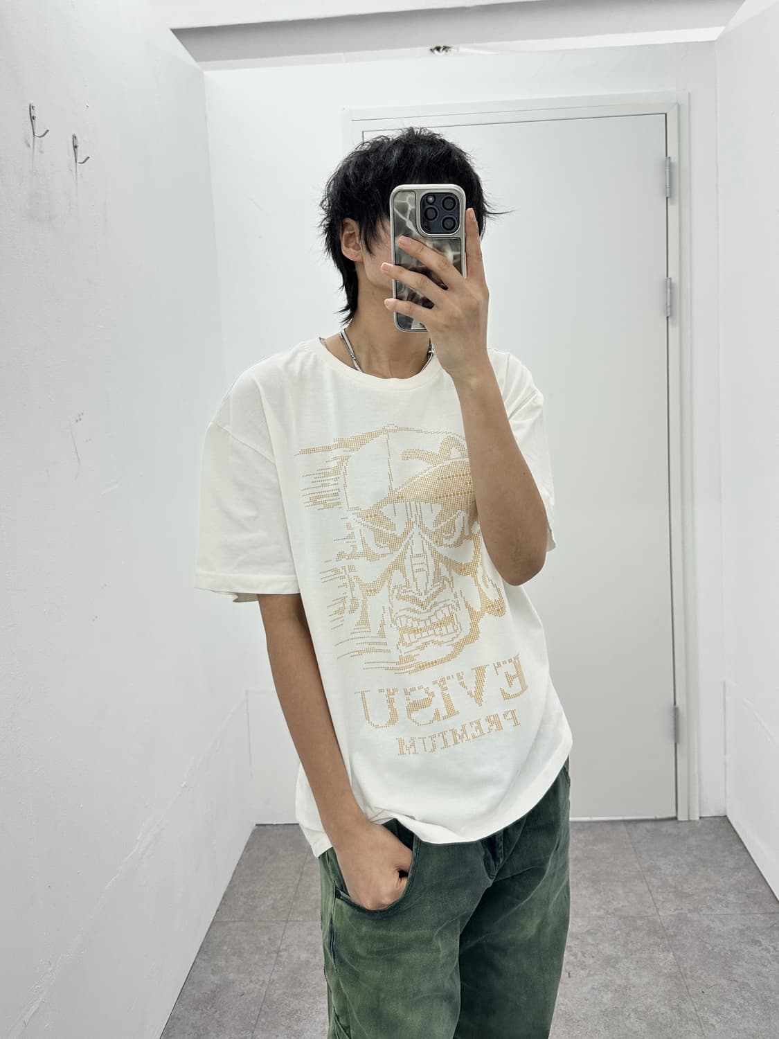 EVISU printing tee -white 상품이미지1
