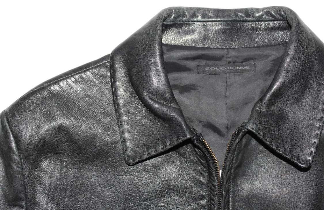 솔리드옴므 램스킨 싱글 레더자켓 48사이즈 상품이미지3