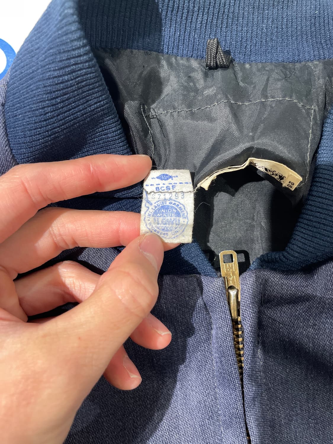 빈티지 네이비 로드웨이 패치 립스 포켓 블루종 자켓 상품이미지7