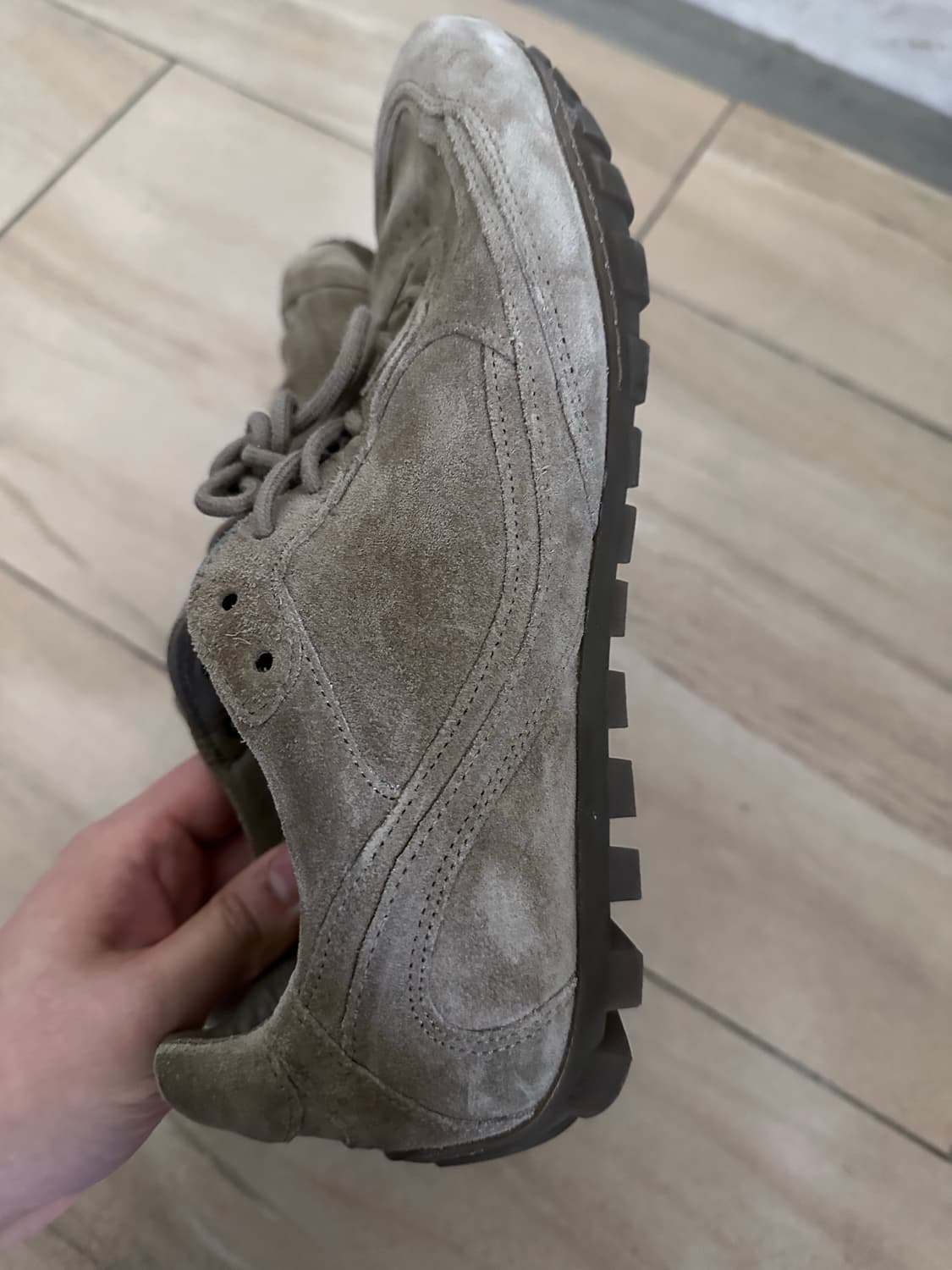 (260) 마시모두띠 피스 스웨이드 스니커즈 타우페 상품이미지3