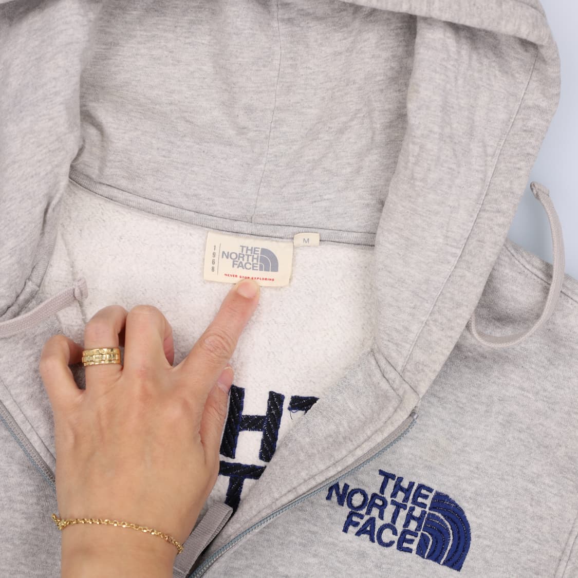 [M] 노스페이스 빅로고 기모 후드집업 1211H1 상품이미지4