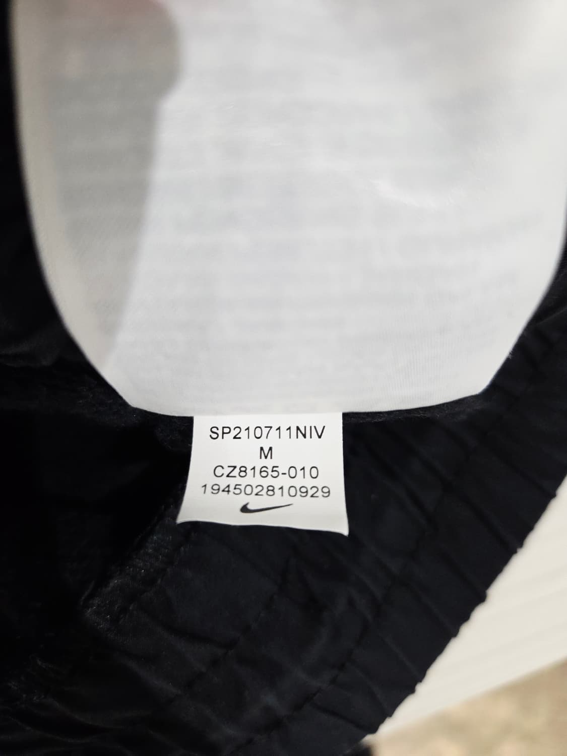 나이키 블랙/화이트 크롭 반집업 후드티_M 상품이미지7