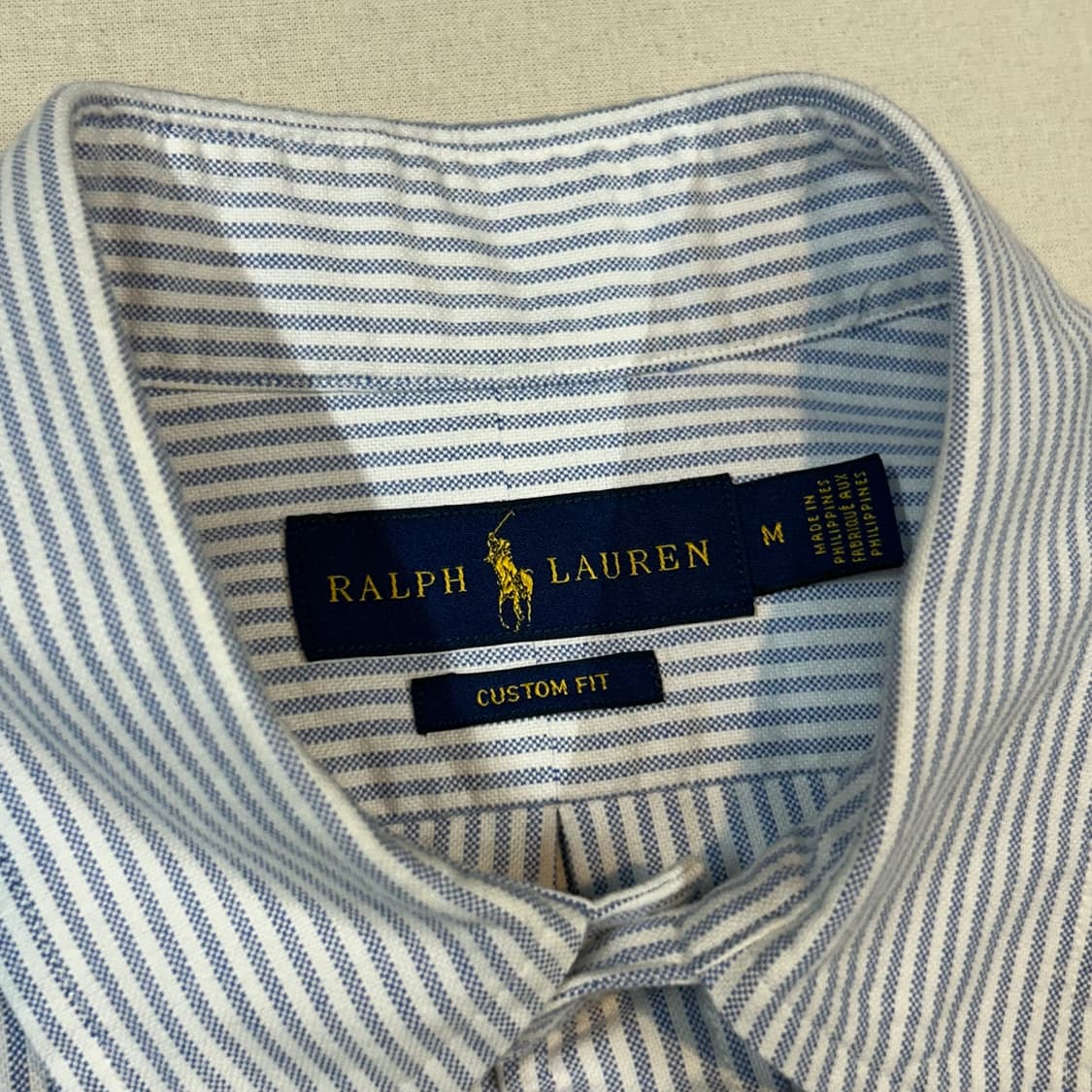 M) 폴로 랄프로렌 클래식 하늘색 스트라이프 옥스포드 셔츠 상품이미지8