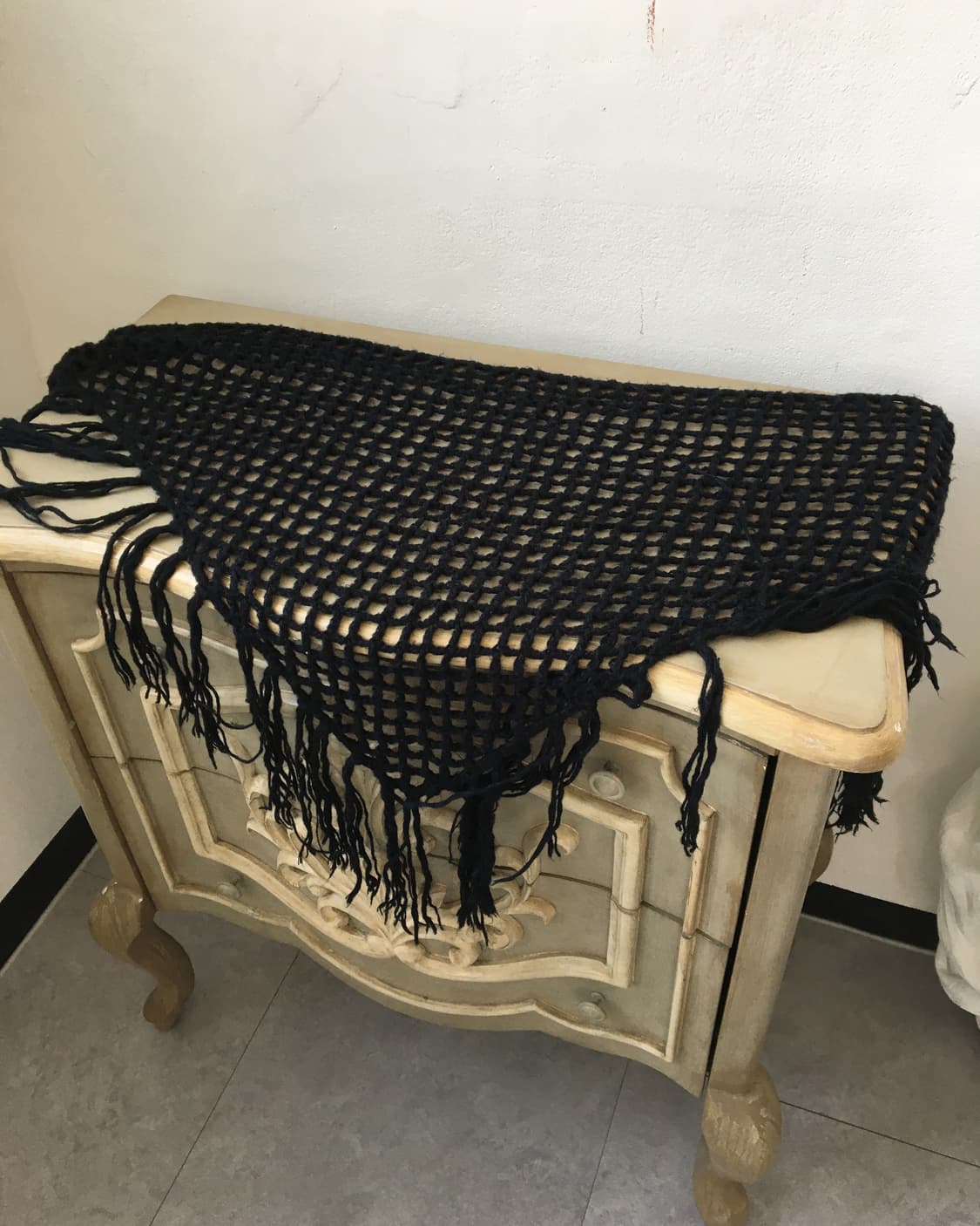 fringe point net knit scarf 상품이미지2