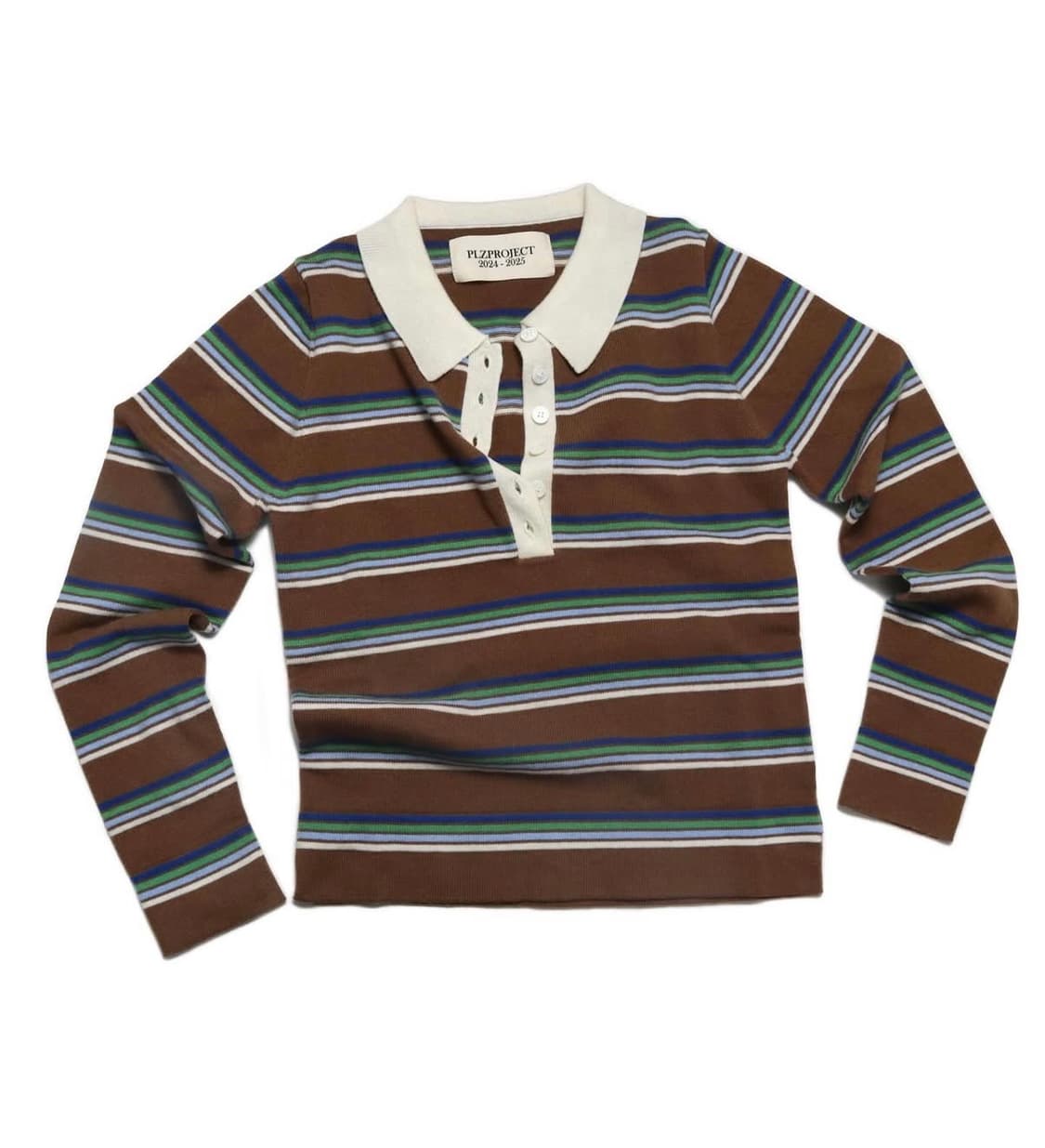 플리즈프로젝트 24SS STRIPE KNIT PK SHIRT 상품이미지1