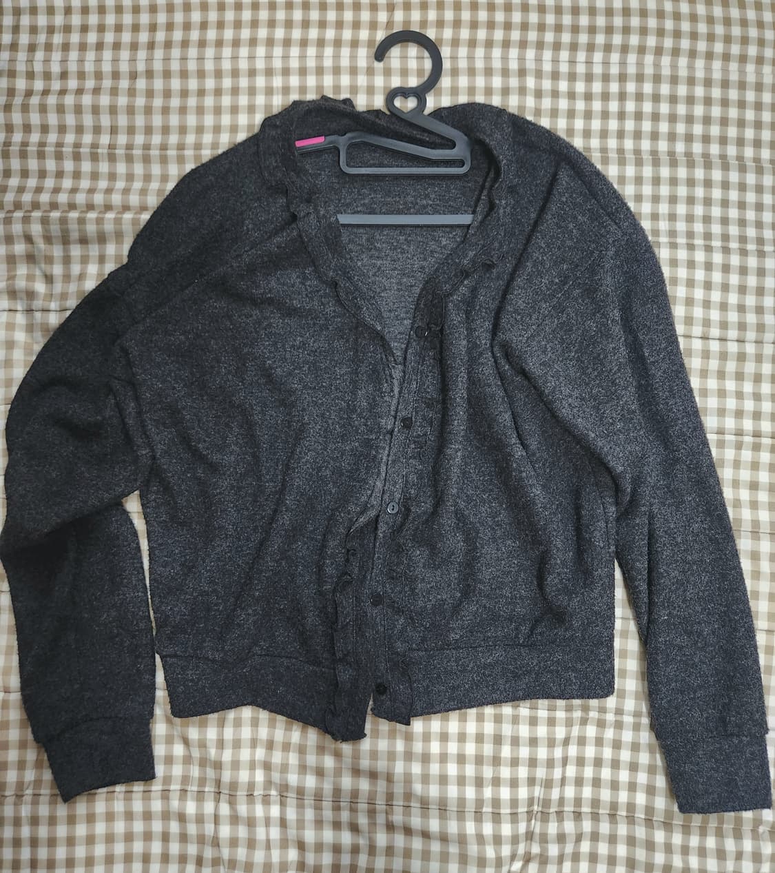 차콜 프릴 가디건 상품이미지2