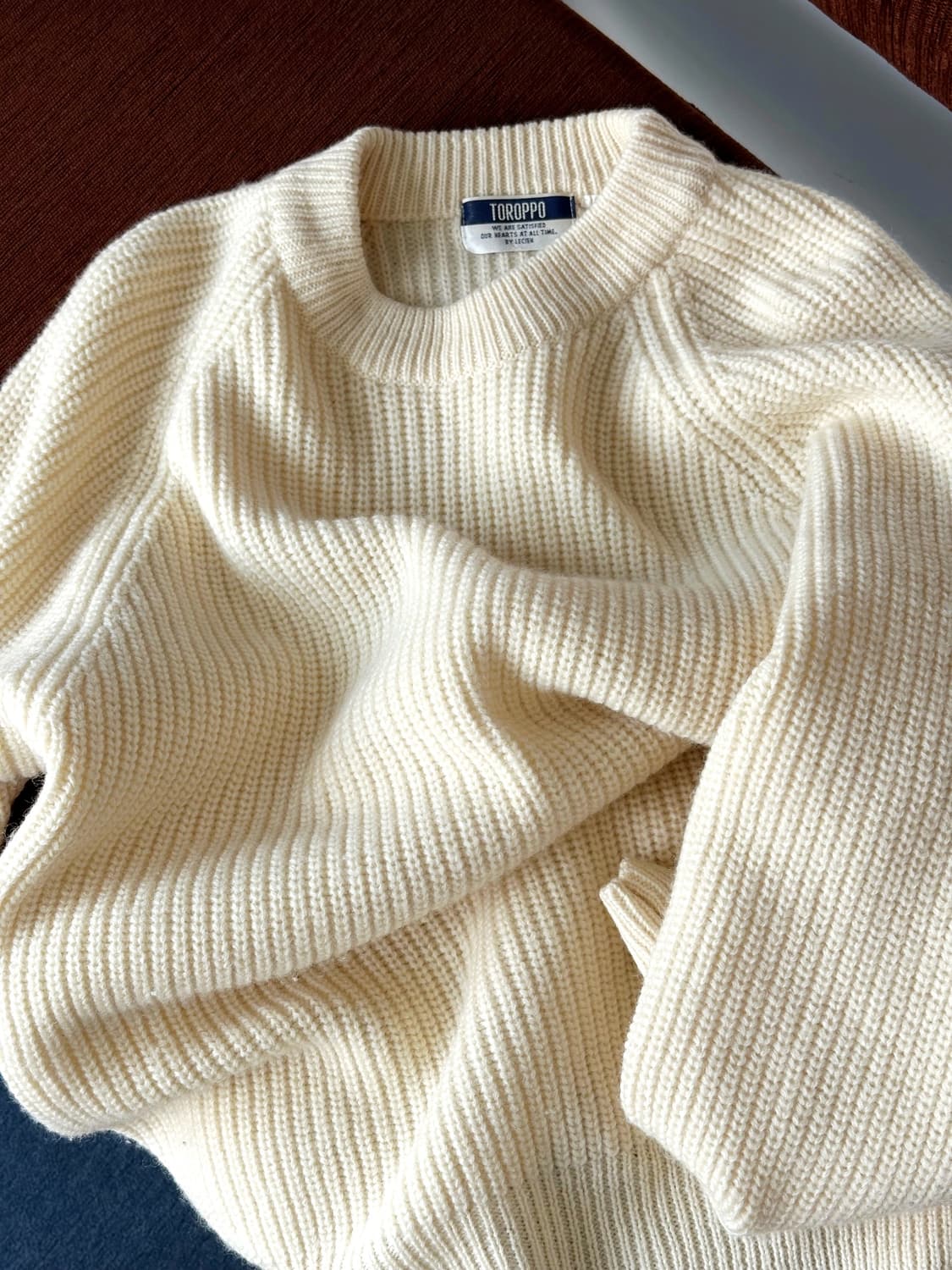 Wool crew neck heavy rib knit P/O 상품이미지1