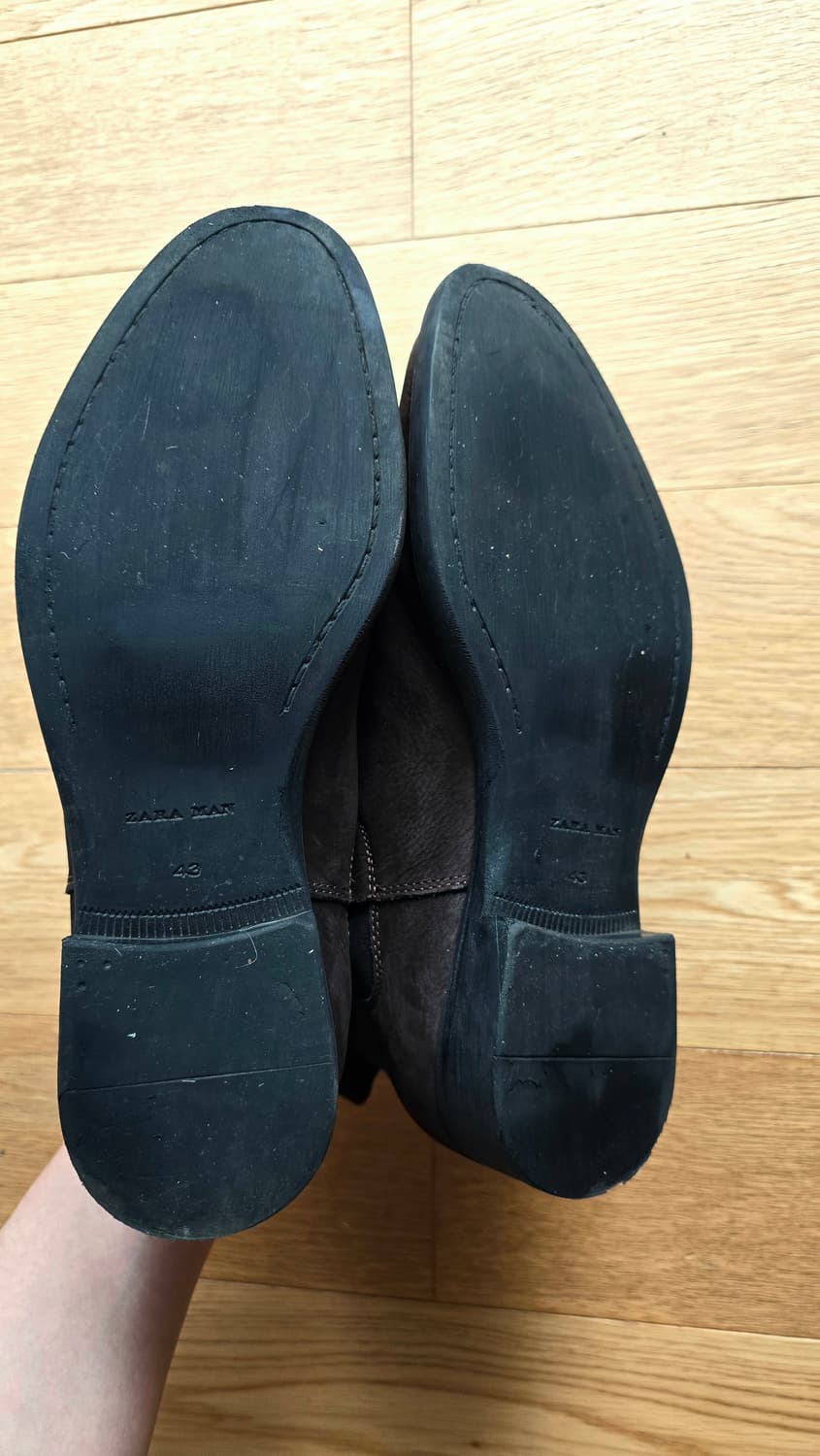 ZARA 자라 남자 브라운 레더 첼시 부츠 (280) 상품이미지8