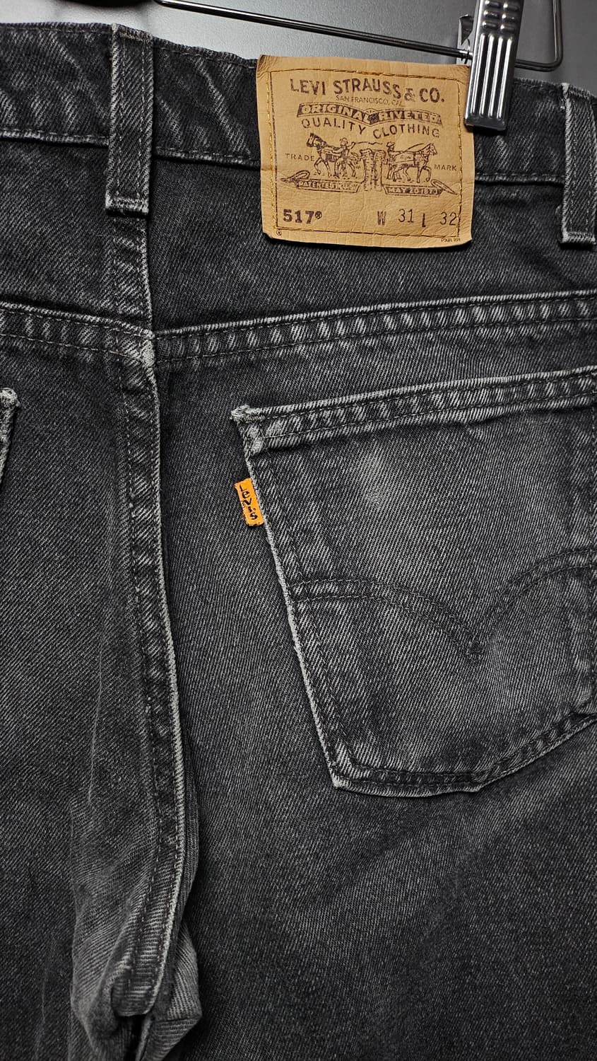 vtg 리바이스 517 오렌지탭 블랙진 상품이미지5