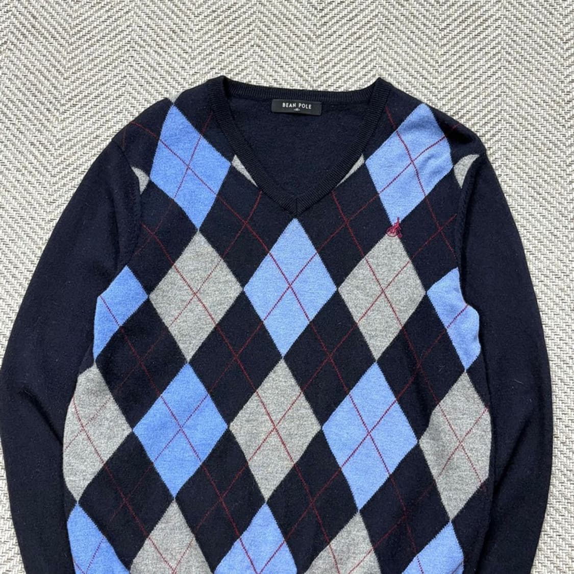 빈폴 아가일 브이넥 니트 v2353 상품이미지3