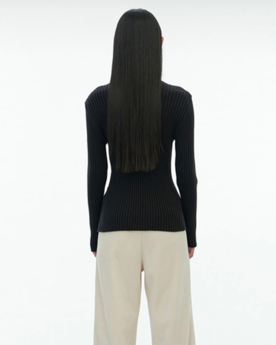 AMOMENTO 아모멘토 가디건 블랙 상품이미지3