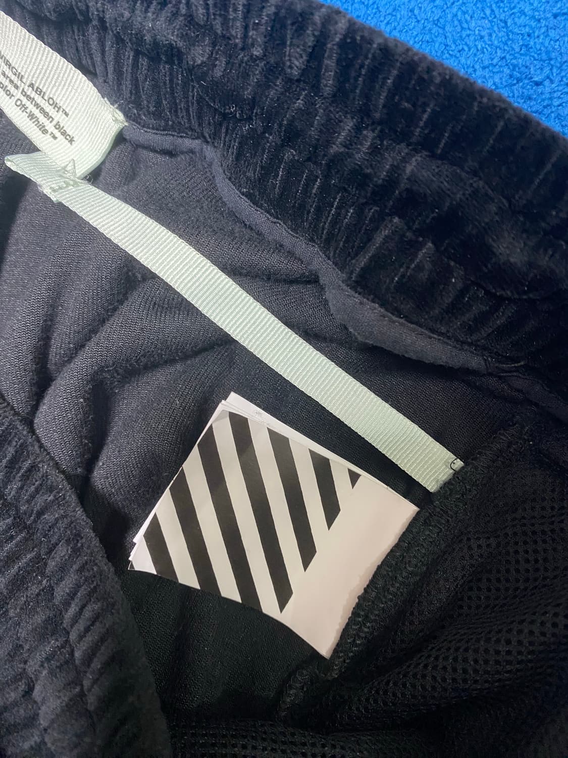 {[정품][새상품급]}오프화이트 바지 트랙 팬츠 블랙 상품이미지5