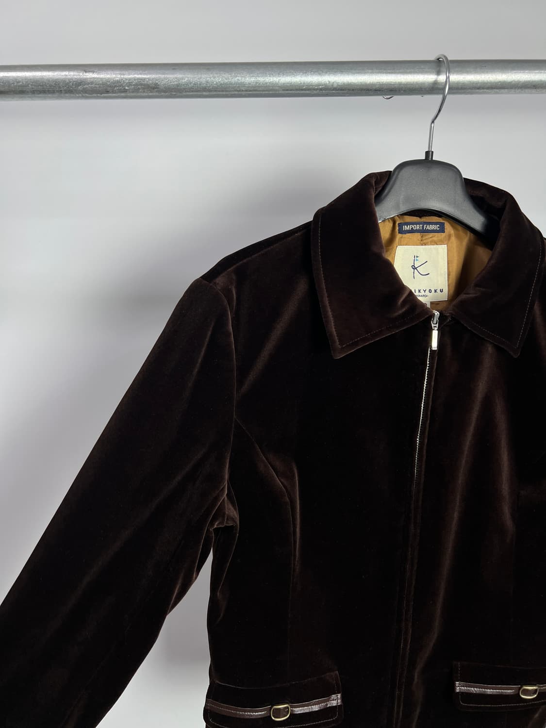 KUMIKYOKU 벨벳 집업 자켓 상품이미지5