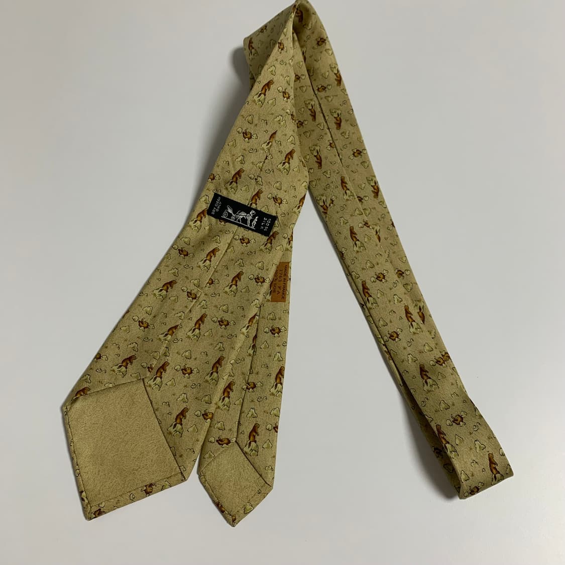 에르메스(HERMES) 프랑스 명품 100실크 혼주 정장넥타이 A+등급 상품이미지9