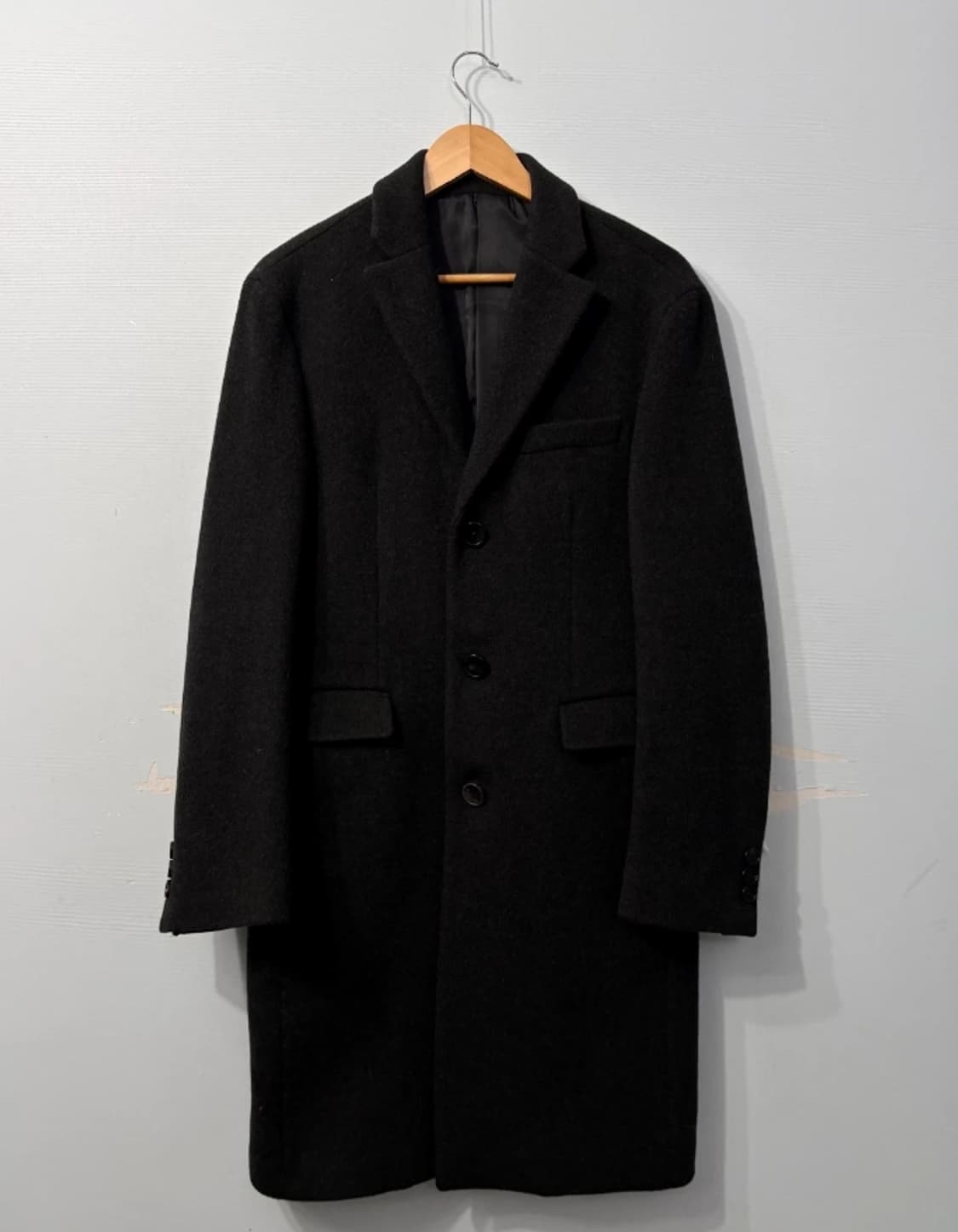 한섬 시스템SYSTEM 블랙 캐시미어 코트 95 상품이미지3