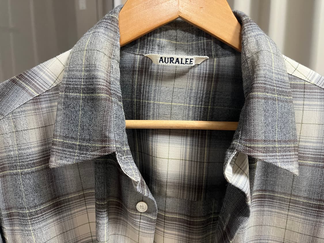 오라리 / 슈퍼 라이트 울 체크셔츠 / 3 상품이미지3